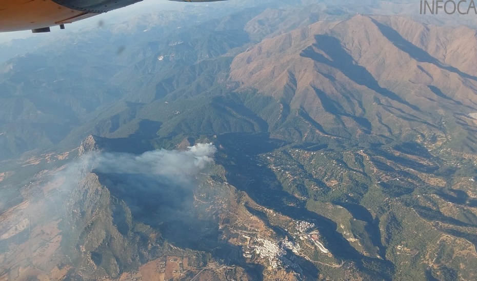 Incendio forestal de Casares del 23/07/2024 (Fotoografía: Infoca) Incendio forestal de Casares del 23/07/2024 (Fotoografía: Infoca)